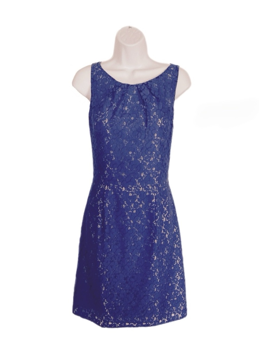 Vintage Y2K Womens Dress Sz 8 Royal Blue Sleeveless Lace. MADE in  U.S.A